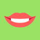 Set of red lips