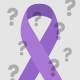 Purple ribbon with question marks - awareness training