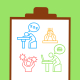 An agenda showing symbols for the HALT strategy - hungry, angry, lonely, or tired.