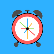 Neurodiversity and time - A clock with multiple hands in different colours showing different times. Neurodiversity and time