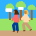 Two people walking through a park with speech bubbles over their heads. showing why movement in coaching matters.