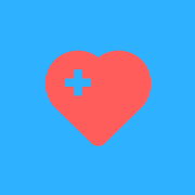 A heart with a cross symbolising health