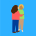 A person with brown hair putting their arms around another person with blonde hair. Talking about autistic coping strategies at work.